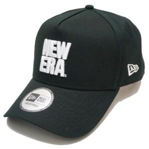 ニューエラ NEW ERA キャップ 9FORTY A-Frame - NEWERA LOGO 帽子 ブラック 黒 BLACK 定番モデル｜mr-vibes