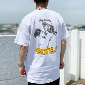 全4色 パウエルペラルタ POWELL PERALTA Tシャツ SKATE BOARD SKELTON S/S Tee スケートボードスケルトン ホワイト ブラック ネイビー イエロー｜mr-vibes