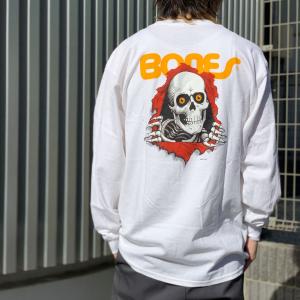 POWELL（パウエル） POWELL PERALTA SKULL & SWORD S/S T WHITE BONES