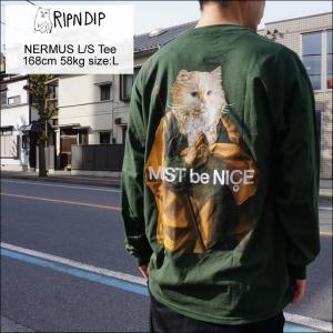 リップンディップ RIPNDIP ロンT Tシャツ NERMUS L/S Tee ダークグリーン DARK GREEN｜mr-vibes