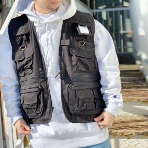 ロスコ ROTHCO ベスト フィッシングベスト UNCLE MILTY TRAVEL VEST アンクルミルティベスト アウトドアベスト レイヤード 重ね着 ブラック 黒 ベージュ｜mr-vibes