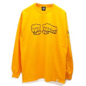 トイマシーン TOY MACHINE ロンT FIST LOGO L/S Tee イエロー YELLOW 黄色｜mr-vibes