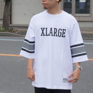 エクストララージ XLARGE Tシャツ FOOT BALL S/S Tee フットボール ホワイト 白 WHITE 01192303｜mr-vibes