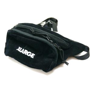 エクストララージ XLARGE ウエストバッグ CORDUROY WAIST BAG ボディバッグ ブラック 黒 BLACK｜mr-vibes