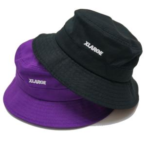 エクストララージ XLARGE バケットハット POCKET AJUSTABLE CAMP HAT 帽子 ブラック パープル 黒 紫｜mr-vibes