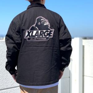 全2色 エクストララージ XLARGE ワークジャケット OG WORK JACKET 定番ロゴ アウター ブラック オフホワイト 黒 BLACK 白 WHITE｜mr-vibes