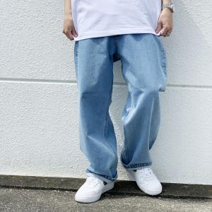 全2色 エクストララージ XLARGE ワイドパンツ デニムパンツ WIDE DENIM PANTS ジーンズ インディゴ ライトインディゴ ブルーデニム バギーパンツ 101222031004｜mr-vibes