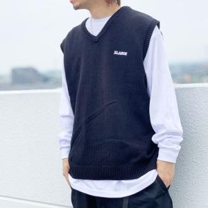 全2色 エクストララージ XLARGE ニットベスト STANDARD LOGO KNIT VEST