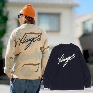 全2色 エクストララージ XLARGE ロンT Tシャツ WAFFLE RAGLAN TOP 長袖 サーマル カモ CAMO  迷彩 ブラック 黒 BLACK 101263011022