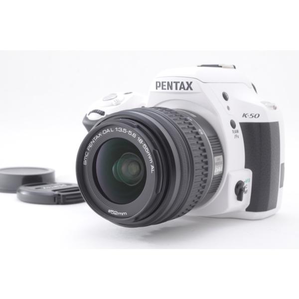 PENTAX ペンタックス K-50 ホワイト レンズキット 新品SD32GB付き iPhone転送