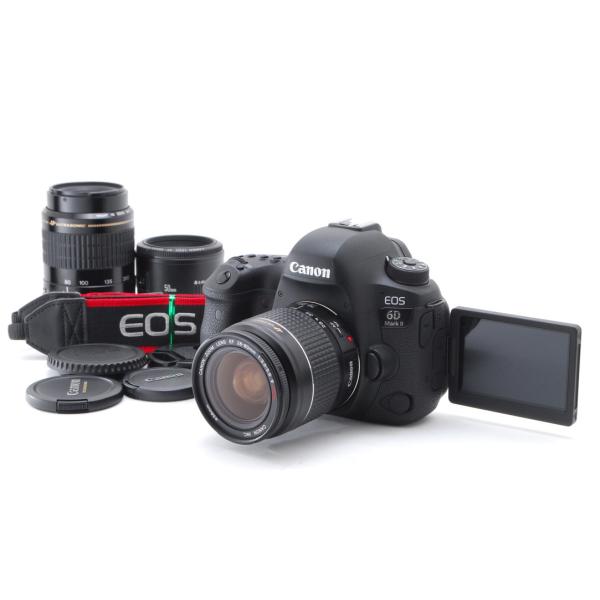 Canon キヤノン EOS 6D Mark II トリプルレンズキット 新品SD32GB付き ショ...