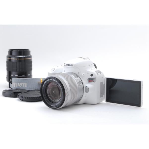 Canon EOS Kiss X9 ホワイト ダブルズームキット 新品SD32GB付き ショット数2...