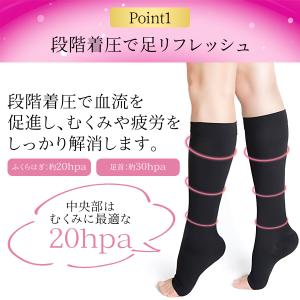 着圧ソックス レディース 2足セット 寝るとき...の詳細画像4