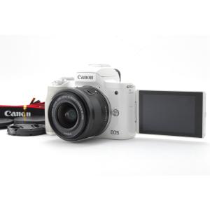 Canon キヤノン EOS Kiss M ホワイト レンズキット 新品SD32GB付き｜mrabbit-camera