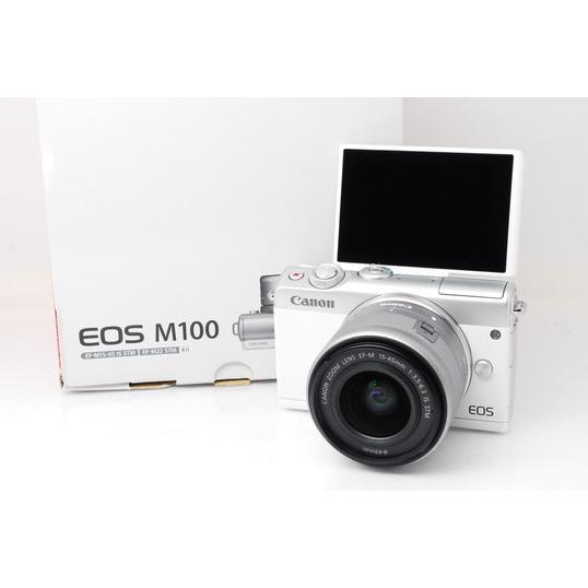 Canon キヤノン EOS M100 ホワイト レンズキット