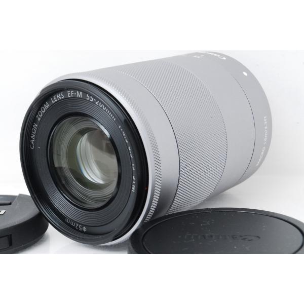 Canon キヤノン EF-M 55-200mm F4.5-6.3 IS STM シルバー 手ぶれ補...