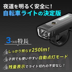 自転車ライト 自転車 ライト USB充電式 充...の詳細画像4