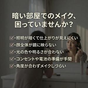 女優ミラー 卓上ミラー 化粧鏡 鏡 ライト付き...の詳細画像1