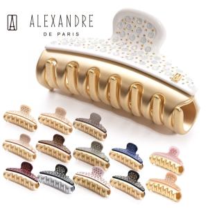 アレクサンドル ドゥ パリ ALEXANDRE DE PARIS ドゥ パリ ヘアクリップ バレッタ ヘアアクセ スワロフスキー ミディアム 髪留め クリップ プレゼント ギフト｜ティーブランド