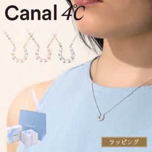 さくらcanal 4°c ダイヤモンドネックレス　k10 Canal4℃ ネックレス K10ピンクゴールドネックレス レディース