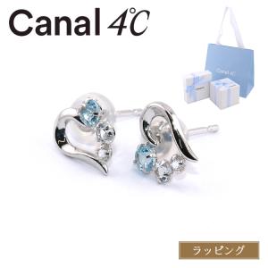 4℃ K10ホワイトゴールド ピアス　花　フラワー 4℃（ヨンドシー） [ラッピング済] ピアス カナル Canal お花 フラワー