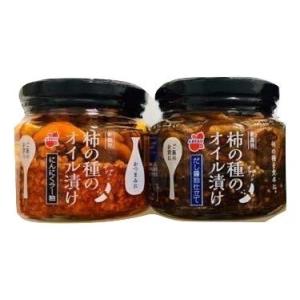 新潟阿部幸製菓 柿の種のオイル漬け にんにくラー油 と だし醤油仕立て 160g 各1個ずつ 計2個...