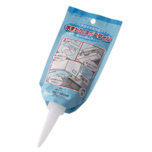 シャープ化学 水まわりのスキマフィル SRP1-15 100ml 白 防水シール 補修 浴室 洗面台...