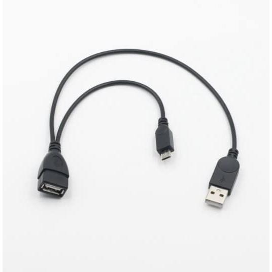 Galaxy/NOTE/スマホ用 OTGケーブル micro USB-USB A メス USB機器給...