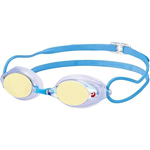 SWANS (スワンズ) 日本製 スイミングゴーグル SRX-MPAF CY クリア×フラッシュイエ...