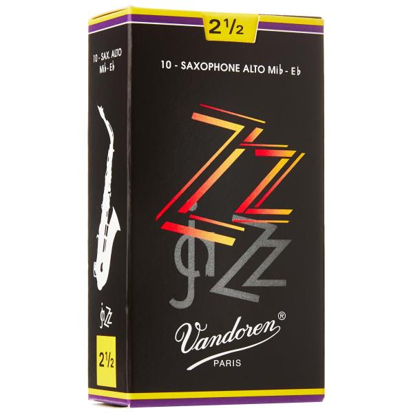 バンドーレン アルトサクソフォンリード ズィーズィー(ZZ) 硬さ:2-1/2 (10枚入)