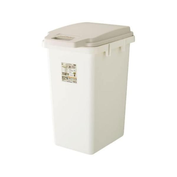 リス ゴミ箱 ワンハンドパッキンペール ベージュ 70L H&amp;H 日本製 70JS