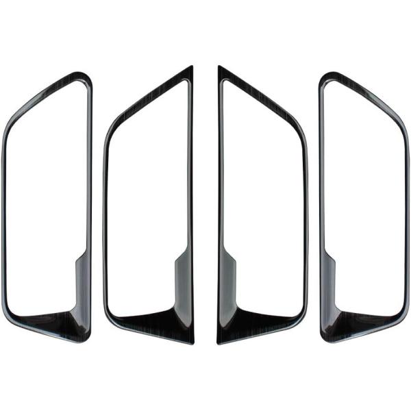 新型 ハリアー ブラックヘアライン 80系 パーツ インナードアハンドルカバー インテリアパネル 内...