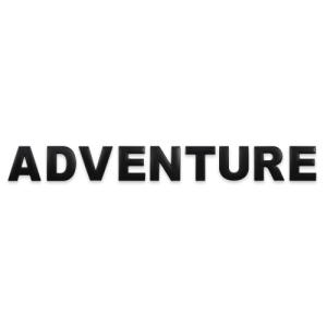 ADVENTURE アルファベット ブラック 英字 文字 エンブレム ロゴ 3Dエンブレム 立体ロゴ ステッカー シール｜mrkikaku2