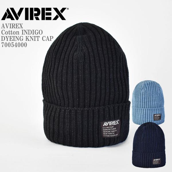 AVIREX アビレックス AX Cotton INDIGO DYEING KNIT CAP A 7...