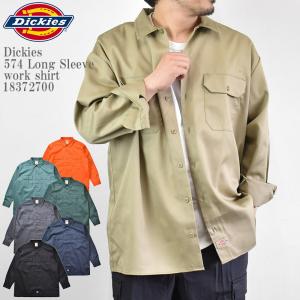 Dickies ディッキーズ DK 574 Long Sleeve work shirt 18372700 ロングスリーブ ワークシャツ オープンカラー 長袖  ルーズフィット   ユニセックス