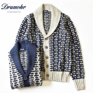 【40%OFF】DRUMOHR Cotton linen cardigan ドルモア コットンリネン ローゲージニット ショールカラー カーディガン D3J419AR｜mrmojo