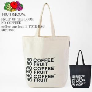 FRUIT OF THE LOOM NO COFFEEE  フルーツオブザルーム ノーコーヒー FTL coffee cup logo B TOTE BAG 80283800 コーヒーカップ ロゴB トートバッグ｜mrmojo