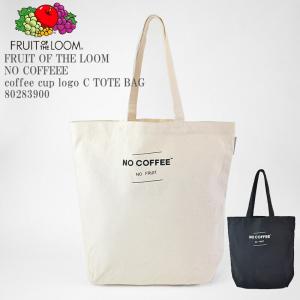 FRUIT OF THE LOOM NO COFFEEE  フルーツオブザルーム ノーコーヒー FTL coffee cup logo B TOTE BAG 80283900 コーヒーカップ ロゴB トートバッグ｜mrmojo