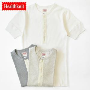 Healthknit Vintage fraise henryneck shortsleeve T-shirt ヘルスニット ヴィンテージ フライス ヘンリーネックTシャツ700｜mrmojo