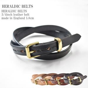 HERALDIC BELTS ヘラルディックベルト 3/4inch leather belt made in England 1.8cm  レザー ベルト メンズ レディース ユニセックス｜mrmojo