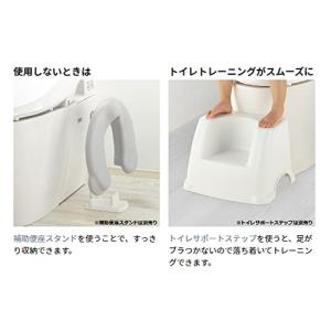 リッチェル ソフト補助便座K グレーの詳細画像4