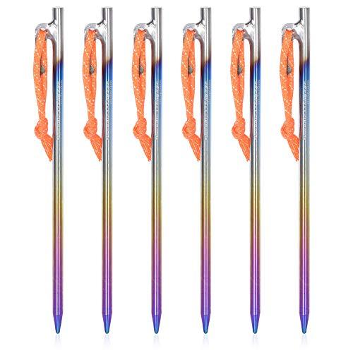 Boundless Voyage チタンペグ ソリッド 焼き色 強靭 20CM 24CM チタン合金...