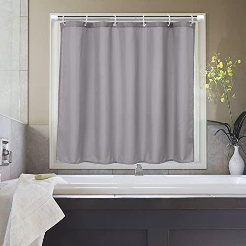 AooHome シャワーカーテン 小窓 目隠し 防水 短め 防カビ ユニットバス 浴室窓