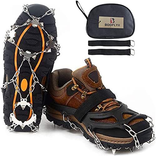 アイゼン 19本爪 チェーンスパ イク 滑り止め 耐久性 軽アイゼン 登山 雪山 凍結