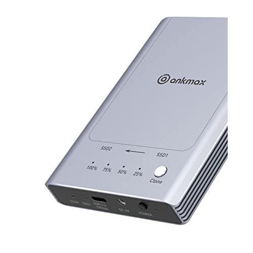 Ankmax NVMe M.2 デュプリケーター M2U32C デュアルベイ オフライン クローン ...