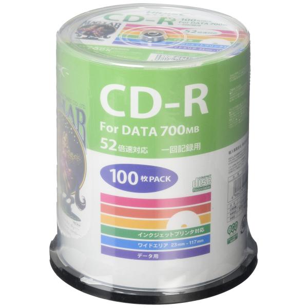 HI-DISC CD-R データ用 容量700MB 52倍速対応 インクジェット対応 100枚スピン...