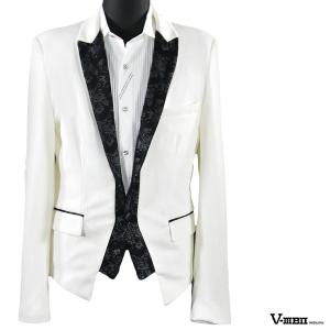 テーラードジャケット スペンサージャケット ストライプ 1ボタン