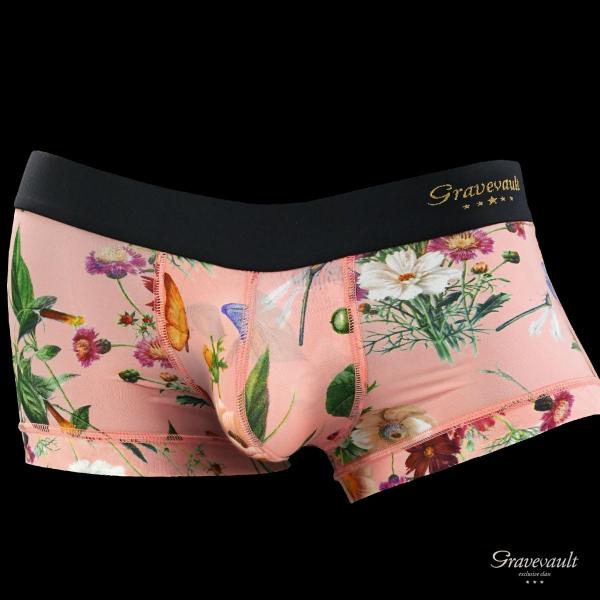 GRAVEVAULT グレイブボールト ボクサーパンツ ローライズ 花柄 パンツ 日本製 アンダーウ...