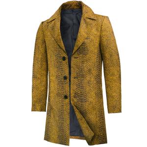 BLACK VARIA BlackVaria ロングコート チェスターコート ヘビ柄 蛇