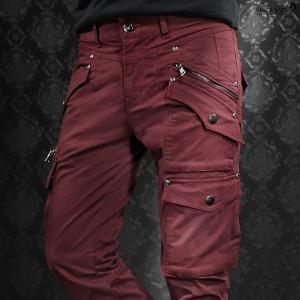 BLACK VARIA（ブラックバリア） カーゴパンツ ストレッチ ファスナー